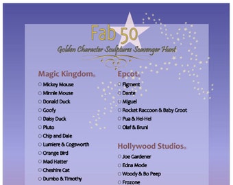 Fab 50 Golden Character Sculptures Scavenger Hunt