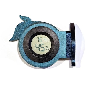 Round Mini Digital Temperature Humidity Block, Magnet for Gecko, Lizard, Reptile Pets - Lush Terrariums