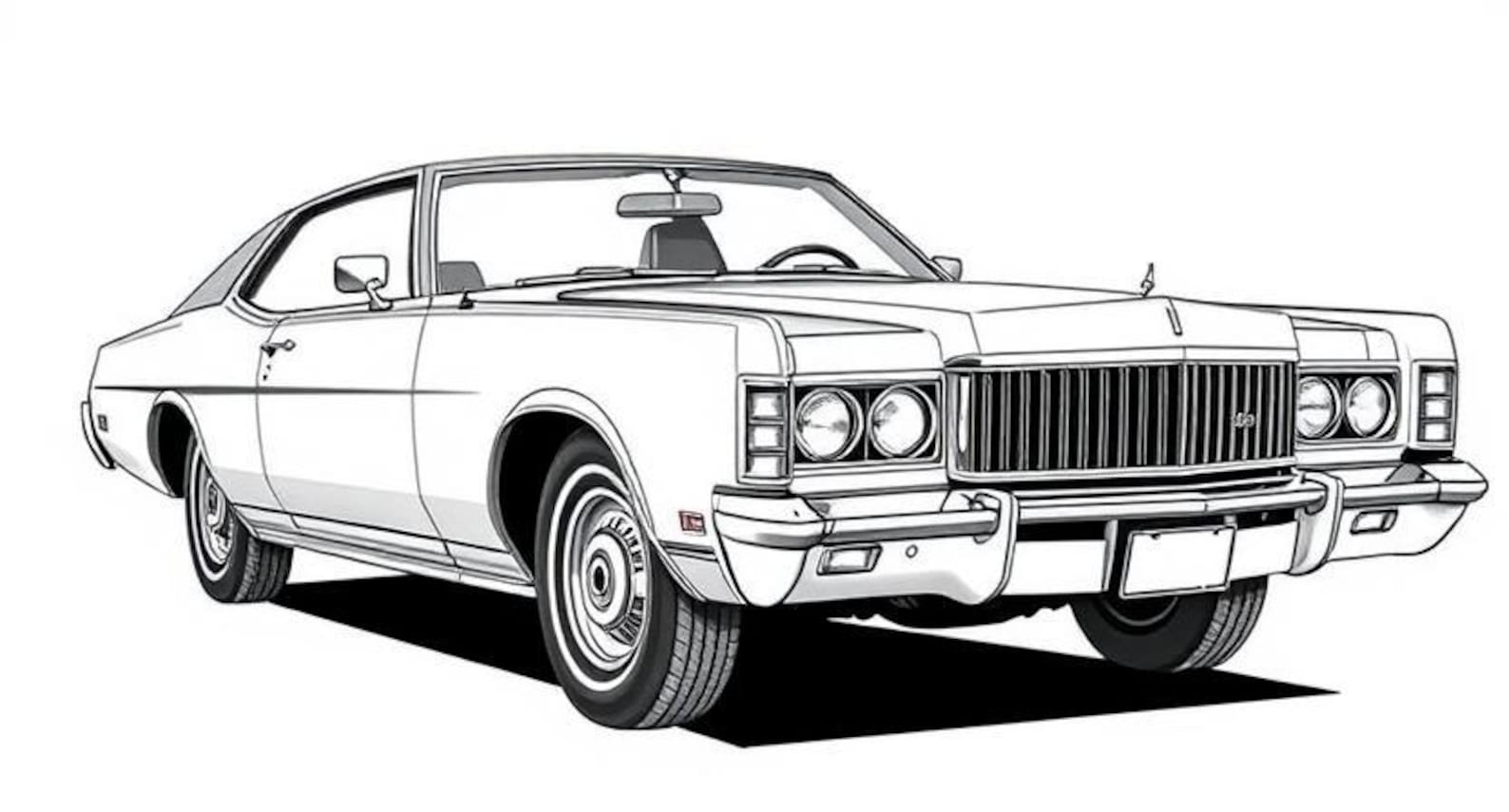 Classic Cars Coloring Pages: 40 Printable Art Designs (digital Download