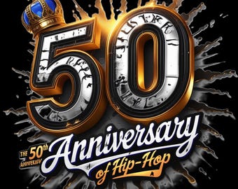 Hip Hop 50th Anniversary PNG Bundle: 50 Retro Designs (Digital Download)