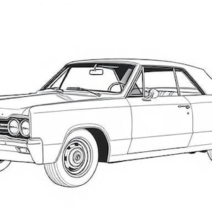 Classic Cars Coloring Pages: 40 Printable Art Designs (digital Download