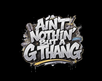 Hip Hop T-Shirt Designs: Urban Streetwear PNG Bundle (100 Designs) (Digital Download)
