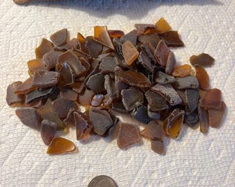 Bulk Sea Glass Pieces/Brown/half pound/120