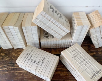 Vintage Book Bundle, Distressed Books, Farmhouse Books, Shabby Chic Books, Bookshelf Decor, Farmhouse Book Decor, White Book Bundle