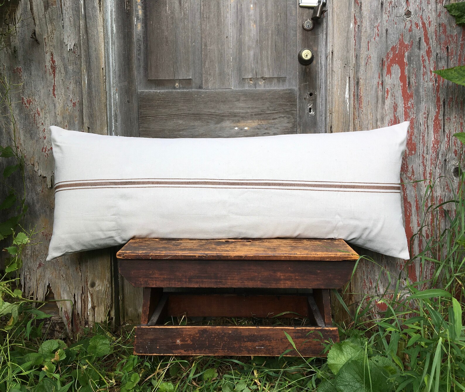 Boho Farmhouse Pillow Cover Large Farmhouse Pillow Extra Etsy