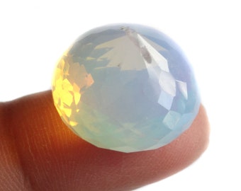 Opalite Opal Briolette, 14 - 16 mm approx, TINY HOLE Must Use 28g Wire Only, Opalite Onion Briolette, Focal Briolette,  UK  Seller