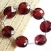 Faceted Garnet Coins , January Birthstone, 7.20 - 7.76 mm 7 BEADS, Natural Garnet Beads, SMALL GARNET Gemstones