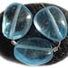 Swiss Blue Topaz Nugget Gemstone Beads, TRIO SET 13.97 - 14.29 mm,Genuine Natural Blue Topaz, November Birthstone , Drilled Topaz Briolette