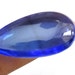 LAST ONE..Sapphire Blue Topaz Briolette, HUGE 35.30 x 19.94mm, Tanzanite Topaz, Blue Topaz Briolette , Smooth Topaz ,November Birthstone