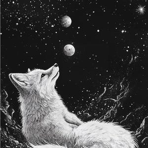 magic *FOX* Spirit Animal >>> Patronus Seelentier Schutztier magische Tierwesen Poster Smartphone Wallpaper Orakel Tarot Universe Astro