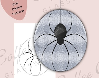 Patrón de vitral de araña: descarga digital (PDF, SVG, PNG) - Licencia comercial y de pasatiempo