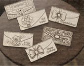 Birthday money envelopes SVG files for laser cutting, Cash gift holder 6 bundle, Envelope gifts, Wood box cut file, Wooden Clutch purse DIY