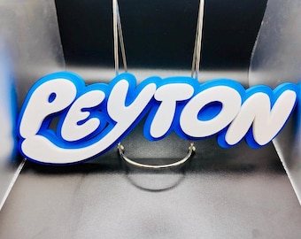 Bluey Style Name Plate, Door Sign, Wall Art, Multicolor 3d