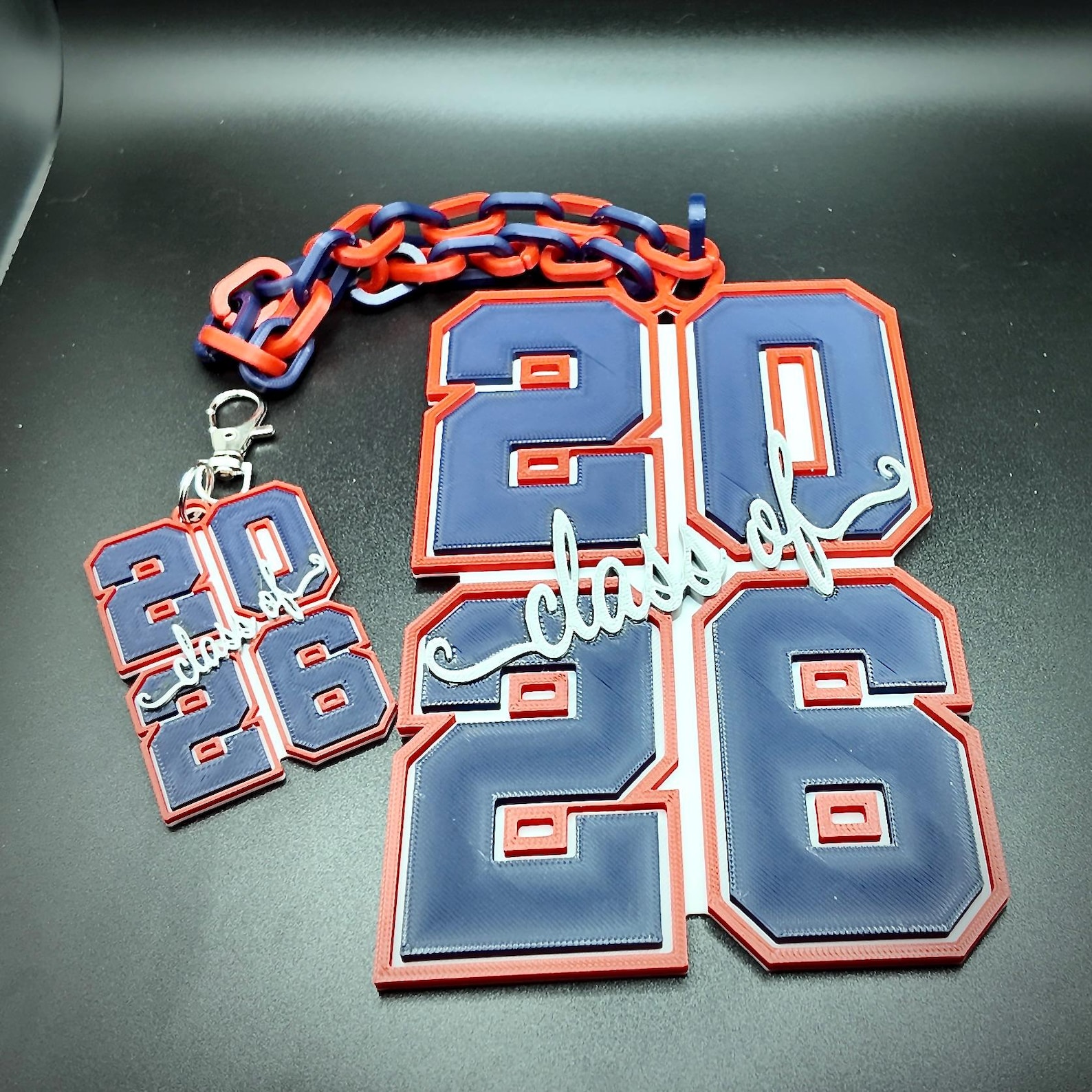 3D Class of 2026 Senior Graduation Hype Chain & Keychain Custom Combo ...