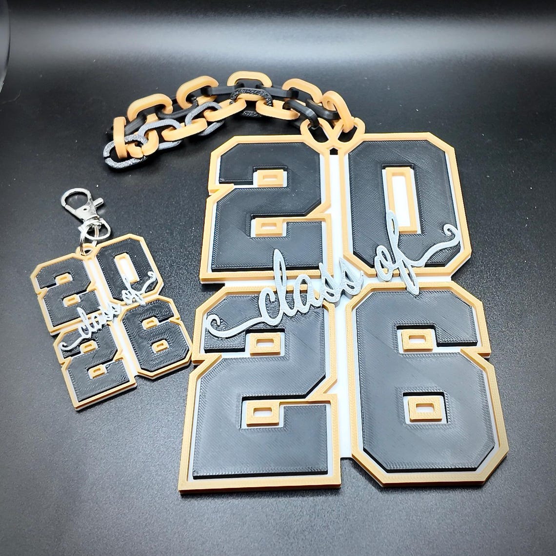 3D Class of 2026 Senior Graduation Hype Chain & Keychain Custom Combo ...