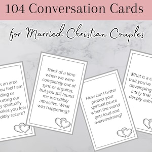Couples conversation cards, conversation starters for married couples, faith based conversation cards, Date night activity