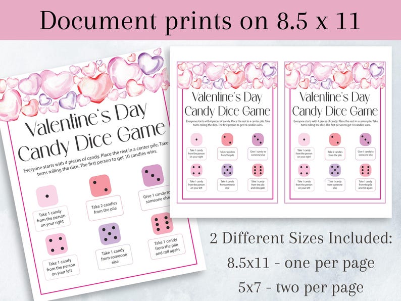 Valentines Day Candy Game, Printable Valentines Game for Kids ...