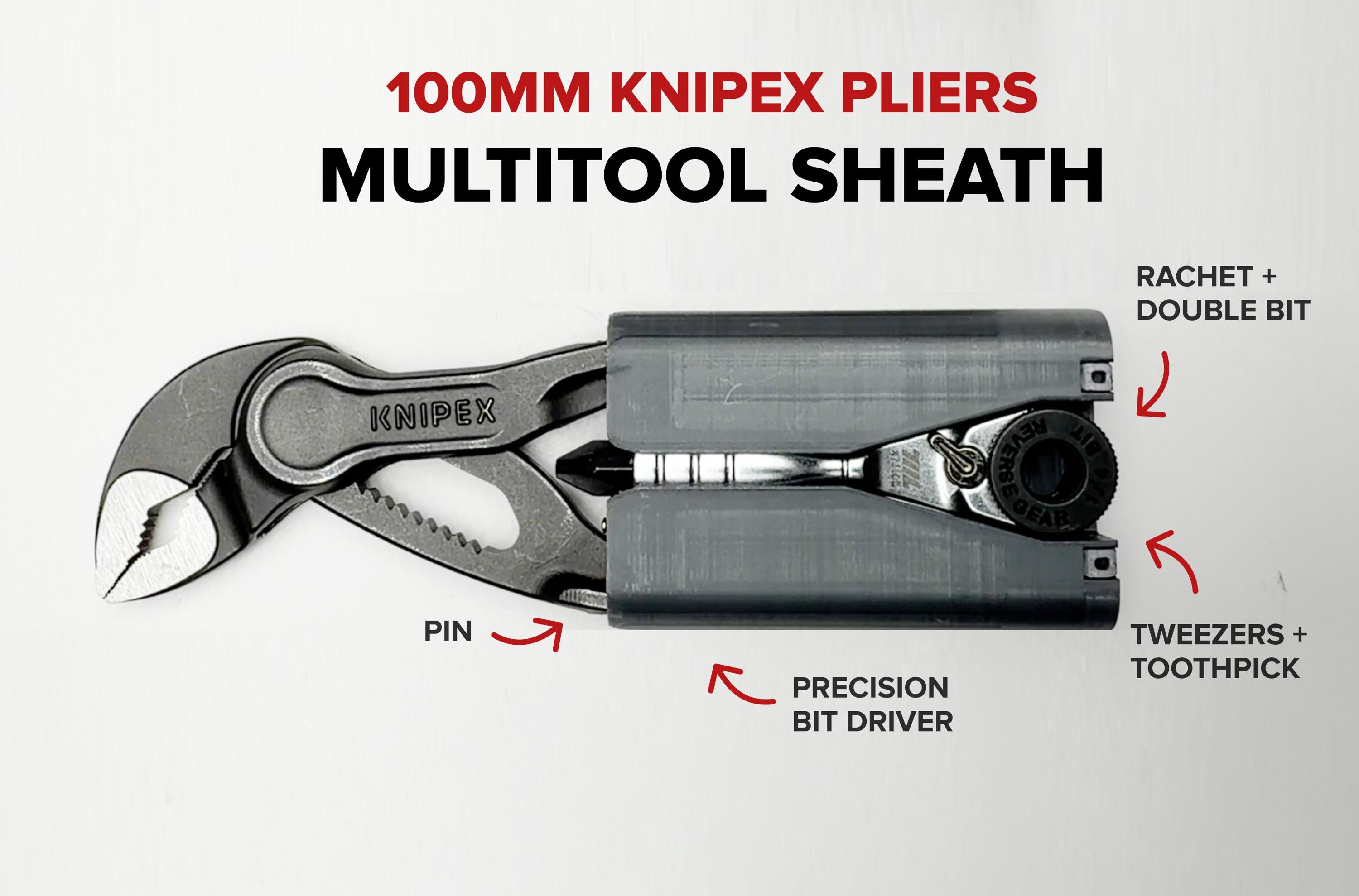 Knipex 100mm Pliers Multitool Sheath: Pocket Carry W/ Ratchet