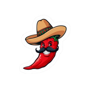autocollants vintage de style piment rouge | Stickers amusants pour ordinateur portable, cadeau mignon pour les amateurs de piment, articles de fête, décoration de fiesta mexicaine