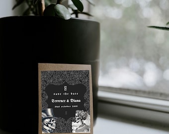 Plantilla de invitación de boda gótica - Canva