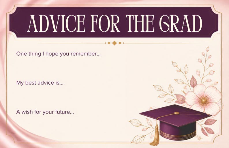 Grad Card Invitations Graduation Party Bundle | Plum & Gold Canva Invitation, Welcome Sign ...