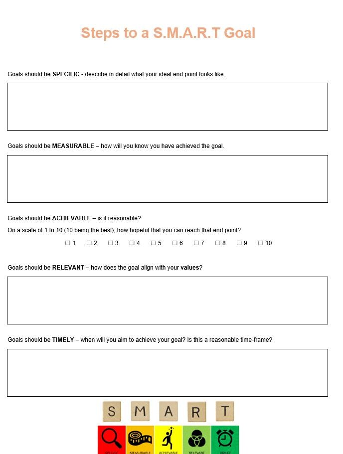 Most Popular Printable Goal Setting Action Plan Printable PDF