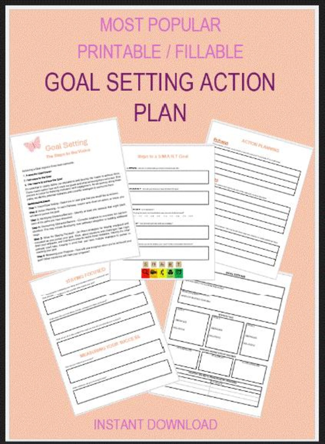 Most Popular Printable Goal Setting Action Plan - Printable PDF ...