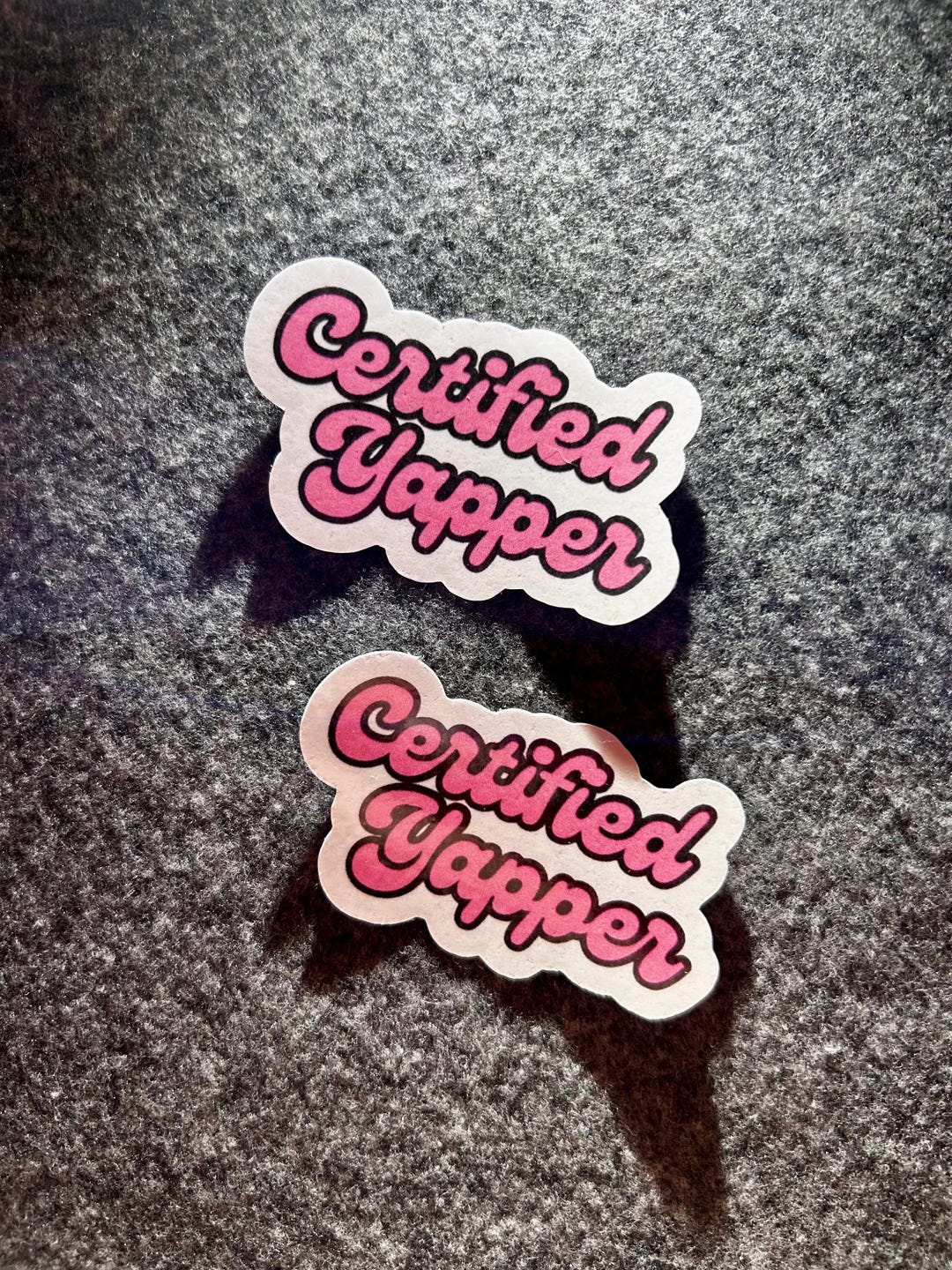 Yapper Warning Sign Certified Yapper, Funny, Vinyl, Sticker, Waterproof, Pink - Etsy