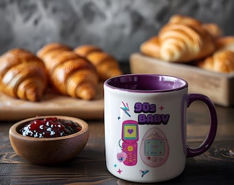 Mug, 90s Nostalgia Coffee Cup, Retro Gift for Millennial, Vintage Tea Mug, Throwback Souvenir, Novelty Kitchen Decor, Gift for Gen X