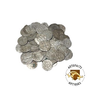Bulk Lot 4 Authentic French Crusader-Era Silver Coins | Medieval Knights & Crosses