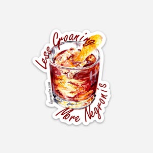 Adesivo da cocktail fustellato Negroni