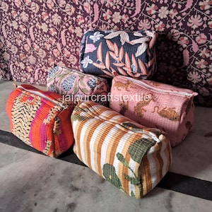 3 pcs Cosmetic Bag Set, Travel Pouch for Women Cosmetic Bags Quilted Toiletry Pouch Gift for Mum Travel Bags