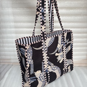 Quilted Tote Bag, Cotton Large Travel Bag, Shopping Bag, Gifts For Her