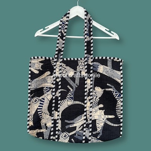 Bolsa acolchoada, bolsa de viagem grande de algodão, sacola de compras, presentes para ela
