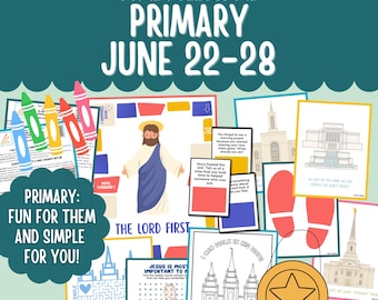Primaria del 22 al 28 de junio Plan de lección para la Primaria Imprimible SUD Ven, sígueme 2026 Ideas para la Primaria 28 de junio La casa del Señor