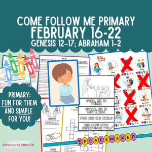 初等協会 2月16日～22日 レッスンプラン LDS わたしに従ってきなさい 2026 旧約聖書 平和の使者 印刷可能な初等協会のアイデア CTR 2月22日