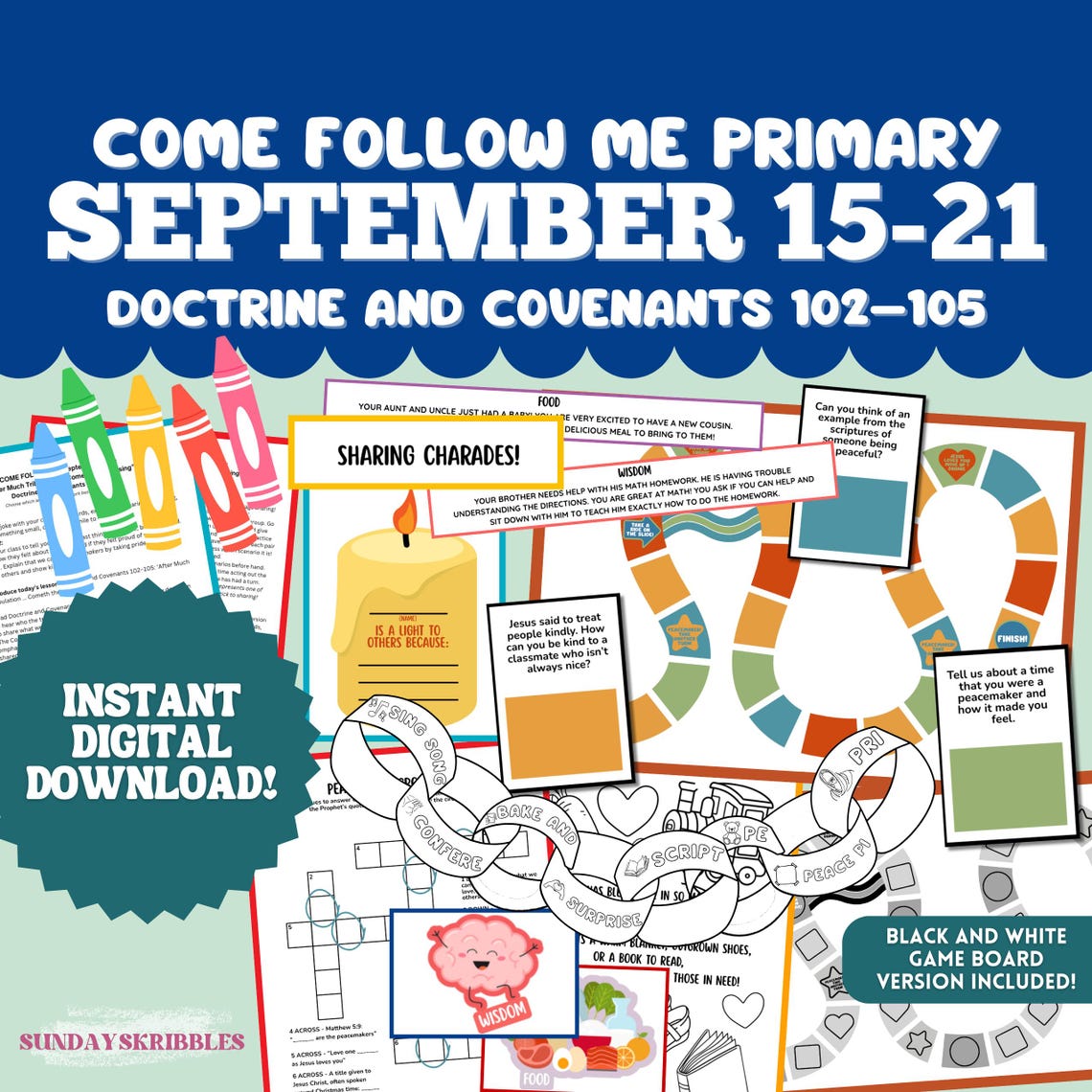 Primary September 15-21 Lesson Plan LDS Come Follow Me 2025 Doctrine ...
