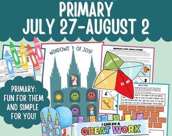 Primaria 27 de julio - 2 de agosto Plan de lección para la Primaria Imprimible SUD Ven, sígueme 2026 Ideas para la Primaria 2 de agosto Estoy haciendo una gran obra Nehemías