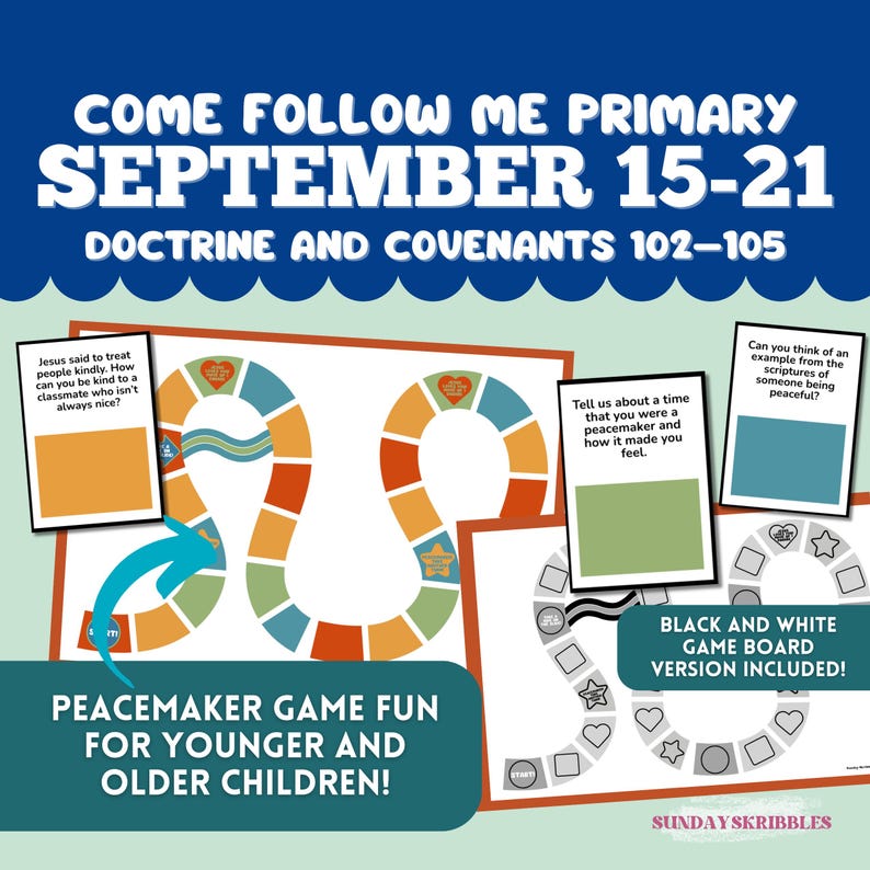 Primary September 15-21 Lesson Plan LDS Come Follow Me 2025 Doctrine ...