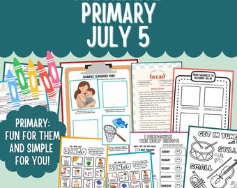 Basisschool 28 juni - 5 juli Basisschoollesplan Afdrukbare LDS Come Follow Me 2026 Primaire ideeën 5 juli Still Small Voice
