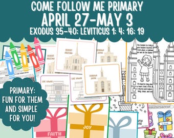 27 de abril - 3 de mayo Plan de lección de la Primaria SUD Ven, sígueme Primaria 2026 El Antiguo Testamento Ideas imprimibles para la Primaria 3 de mayo Templo que se corresponde