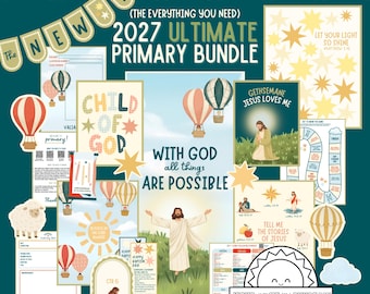 2027 Primary Bundle Ultimate Bulletin Board Kit and Binder Kit New Testament Presidency Helps