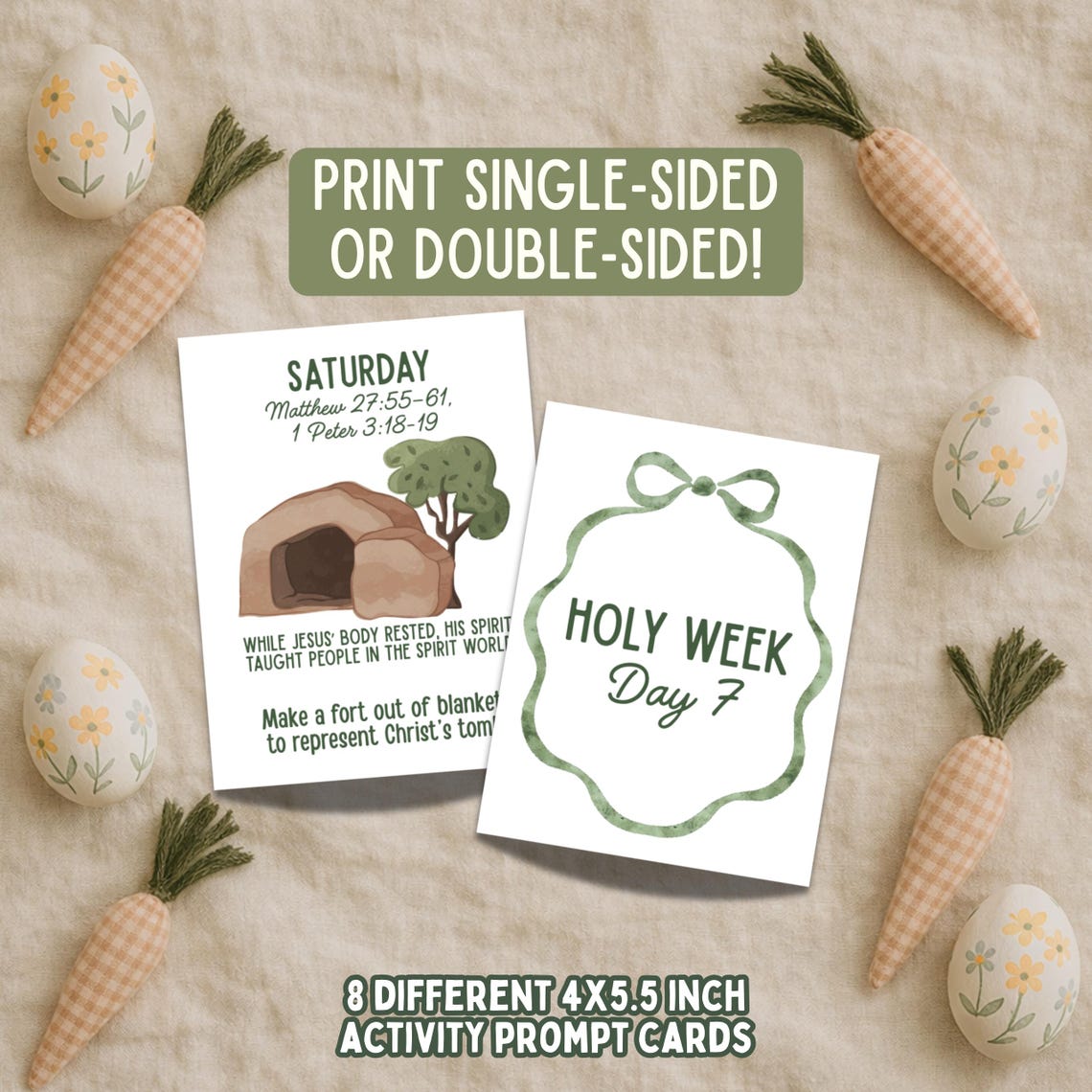 Holy Week Advent Cards Activity Easter Story Cards LDS Holy Week ...