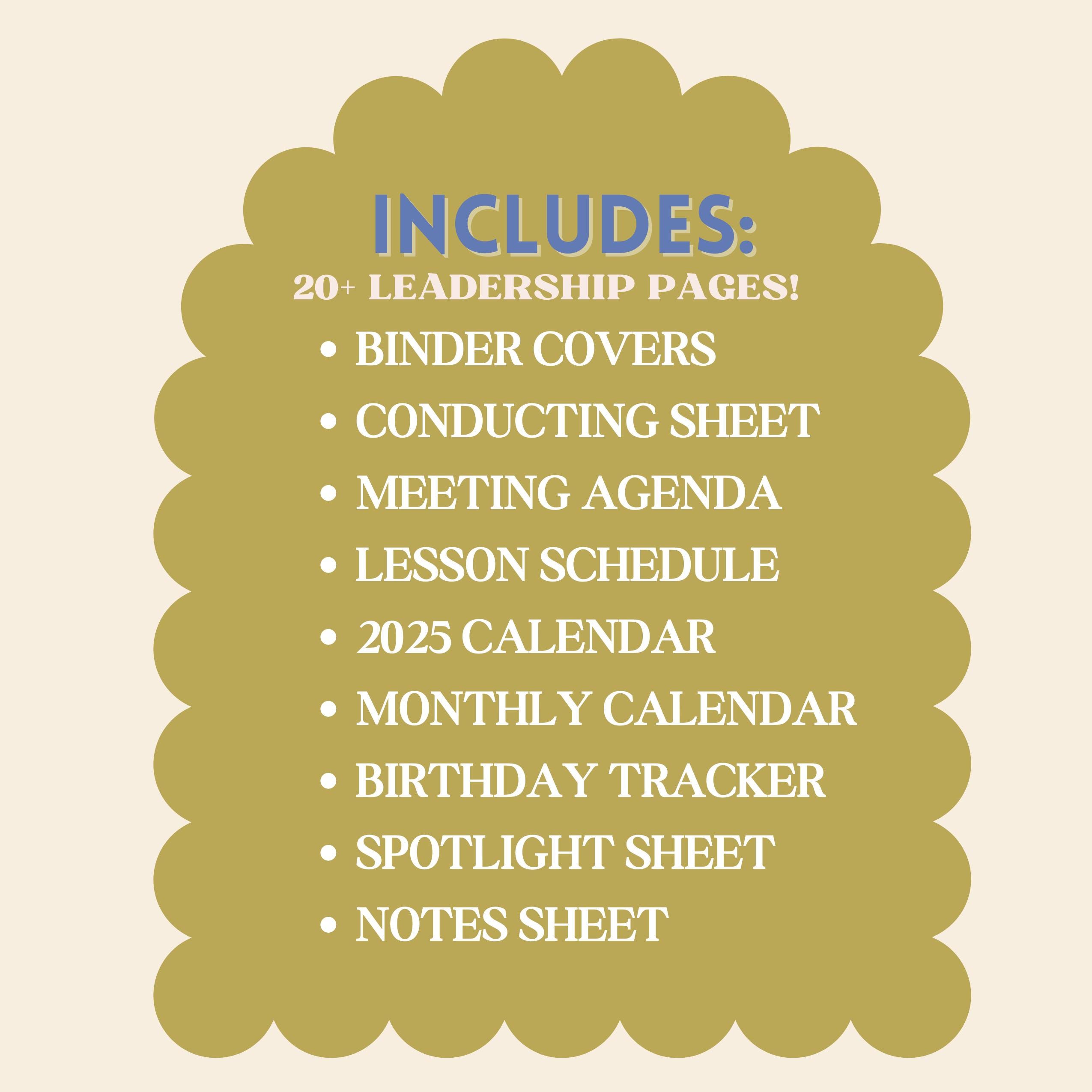 2025 LDS Young Women Planner Binder Presidency Leadership Look Unto ...