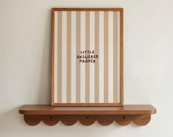 Little Answered Prayer Print Vintage Christian Artwork, Kids Room Decor, Vintage Nursery Wall Art