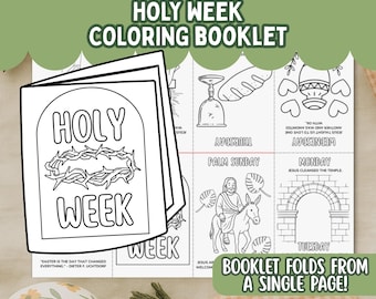 Holy Week Printable Coloring Craft Easter Activity Booklet 2026 LDS Holy Week Primary Coloring Page Holy Week for Kids Resurrection Story