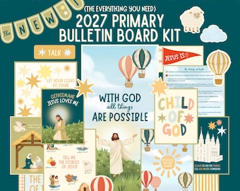 2027 Primary Bulletin Board Kit New Testament Kit for LDS Primary Room