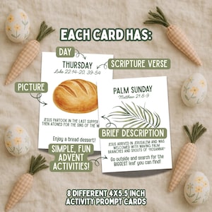 Holy Week Advent Cards Activity Easter Story Cards LDS Holy Week ...