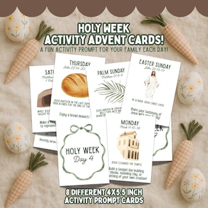 Karwoche Adventskarten Aktivität Ostern Geschichtekarten LDS Karwoche Countdown-Eingänge Karwoche Printable Karwoche für Kinder Auferstehungsgeschichte