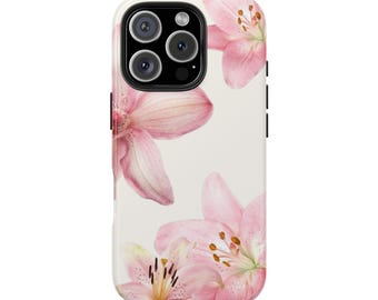 Funda para teléfono resistente con diseño floral, elegante diseño floral, funda protectora para teléfono, regalos para ella, artículos esenciales para el verano, funda duradera, funda para teléfono inteligente